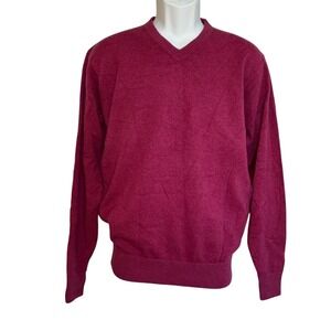 Peter Millar Crown Comfort Cashmere Sweater Sz M Red Quiet Luxury Golf‎ Preppy